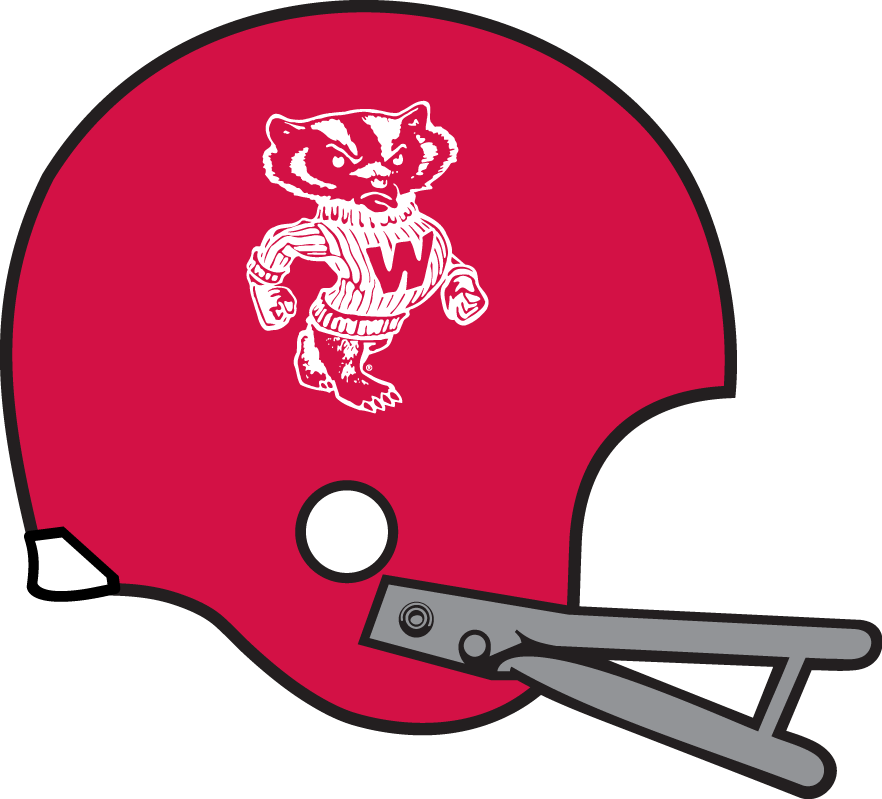Wisconsin Badgers 1967-1969 Helmet Logo iron on transfers for T-shirts